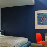 Dark blue and white color in the nursery