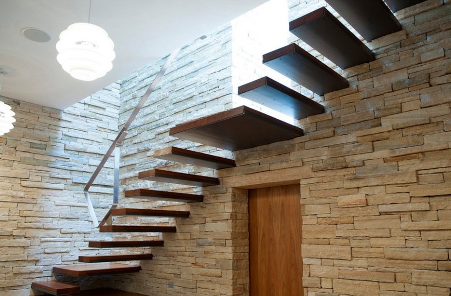 Staircase in the loft interior