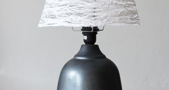 DIY lampshade: unang larawan
