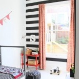 The combination of black and white in the nursery