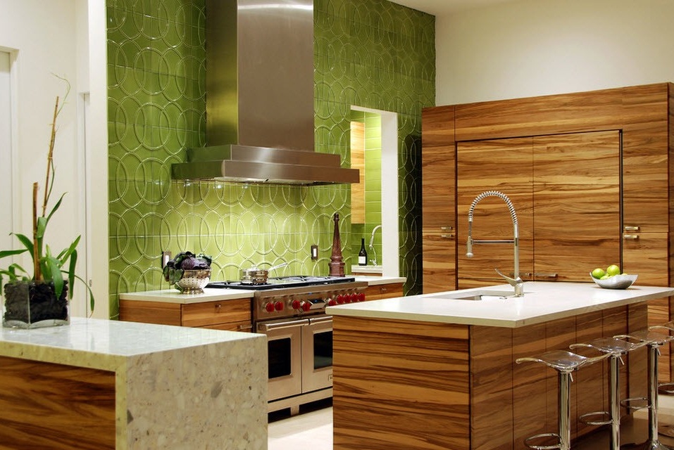 Interior elegante de uma cozinha moderna