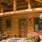 Porch in a hunting lodge