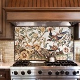 Mosaikbilde på kjøkkenet