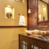 Oriental style bathroom lighting