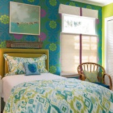 Green shades for the bedroom