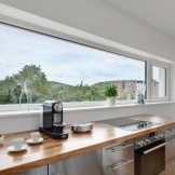Panoramic window in the kitchen