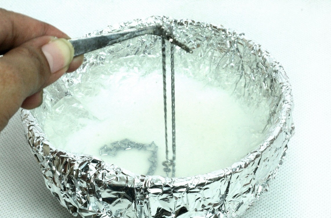 De derde manier om zilver schoon te maken. Zevende fase
