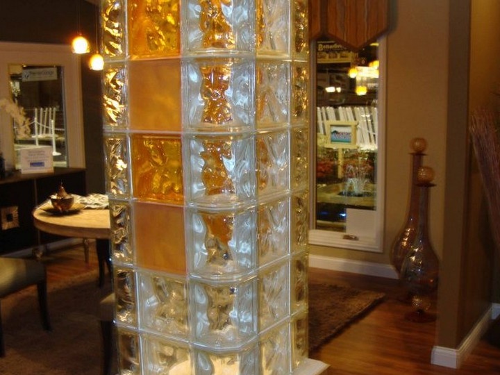 Glassblokk kolonne