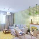 Zelená obývacia izba