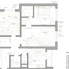 Plan for redevelopment of an apartment of 80 sq.m