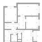 Plan for redevelopment of an apartment of 80 sq.m