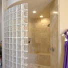 Glass block shower