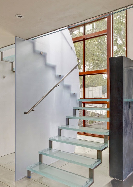 Escaliers en verre d