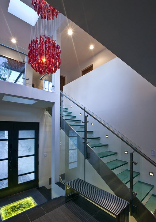 Photo of glass stairs