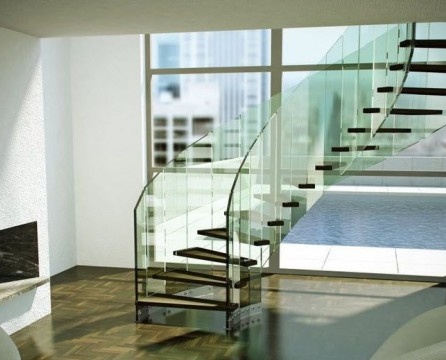 Glass staircase