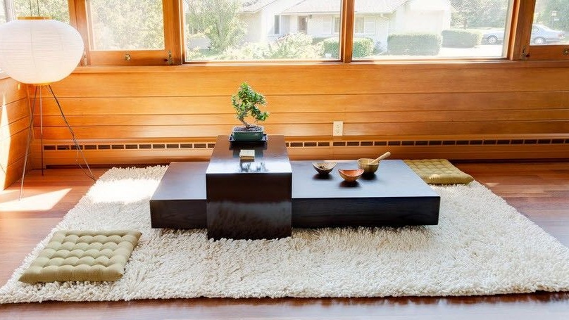 Japanischer Stil im Inneren des Hauses