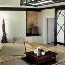 Ang disenyo ng living room na Japanese-style