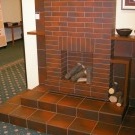Finition cheminée cheminée brique