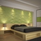 Bedroom embossed panels