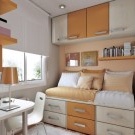 Interiör och design av ett litet sovrum