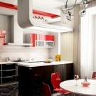 Sarkans nokrāsa virtuvē