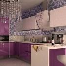 Pink color in the kitchen