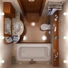 Fotografija unutarnje male kupaonice
