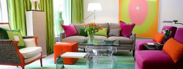 Kompetent kombination av färg på möbler och väggar