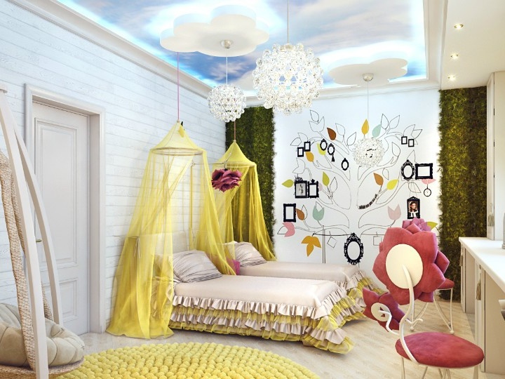Preciosa habitació infantil per a una nena