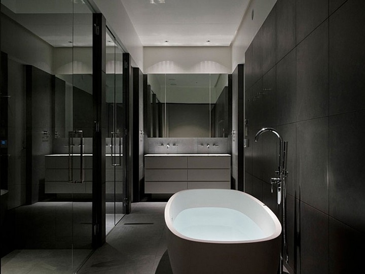 Intérieur de salle de bain de style minimaliste