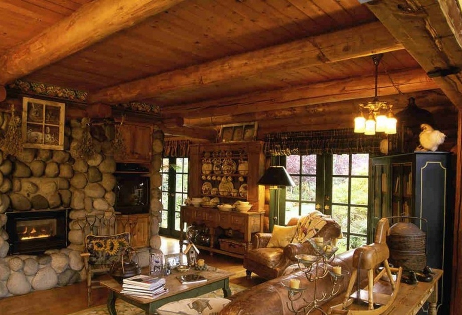 Country style in the interior of the house