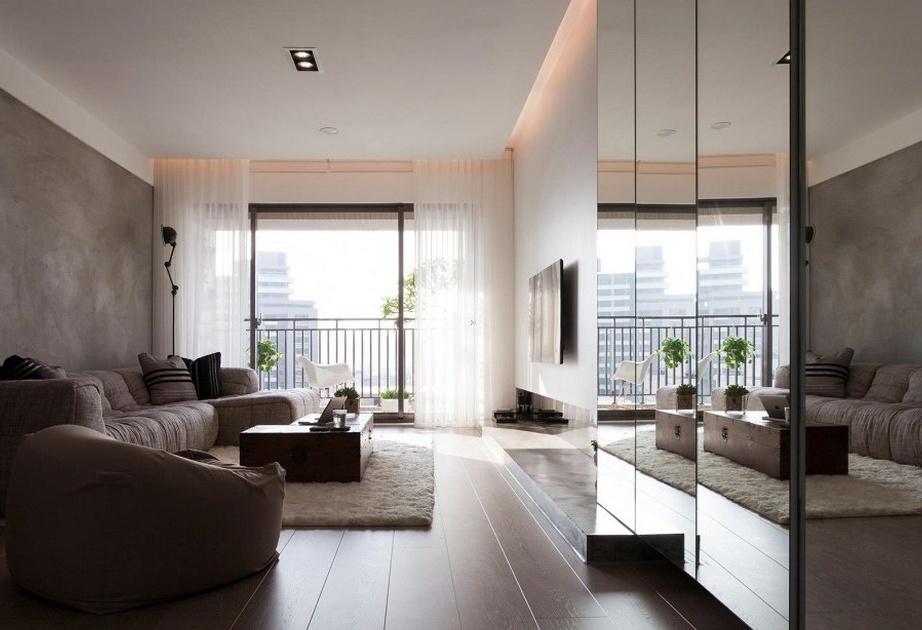 Interior design in stile minimalismo