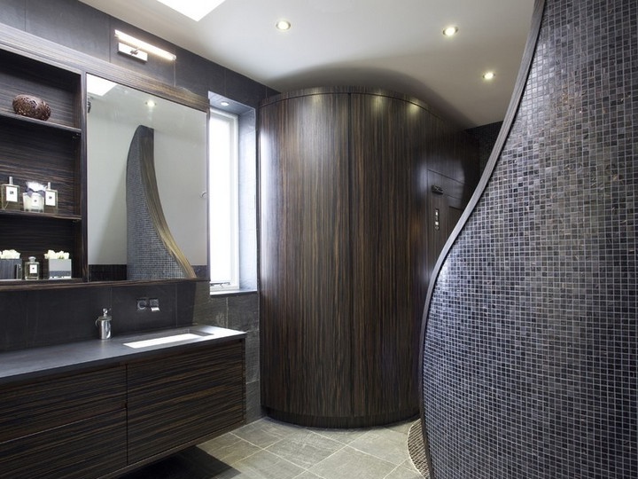 Minimālisma stila vannas istabas interjera foto
