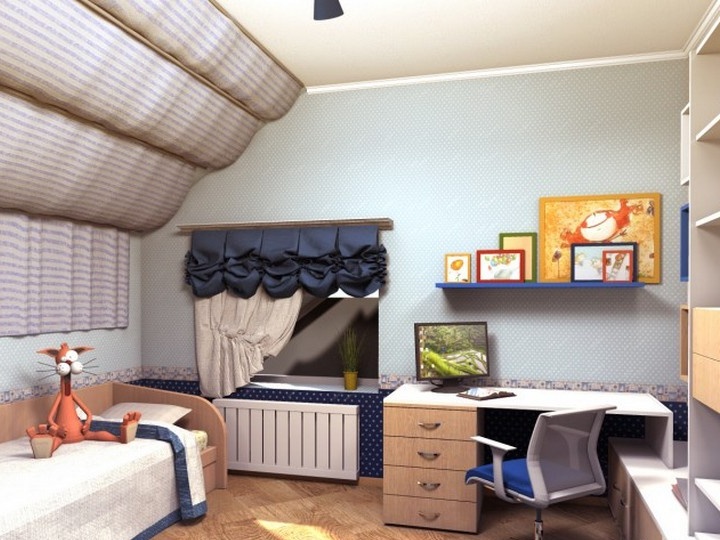تصميم غرفة للأطفال لصبي
