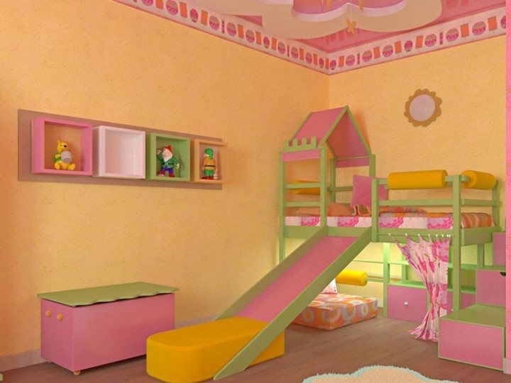 Furniture for a nursery for a girl