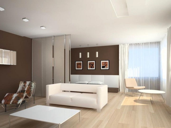 Obývací pokoj ve stylu minimalismu