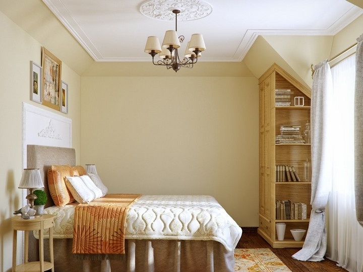 Fotografija spavaće sobe u stilu zemlje