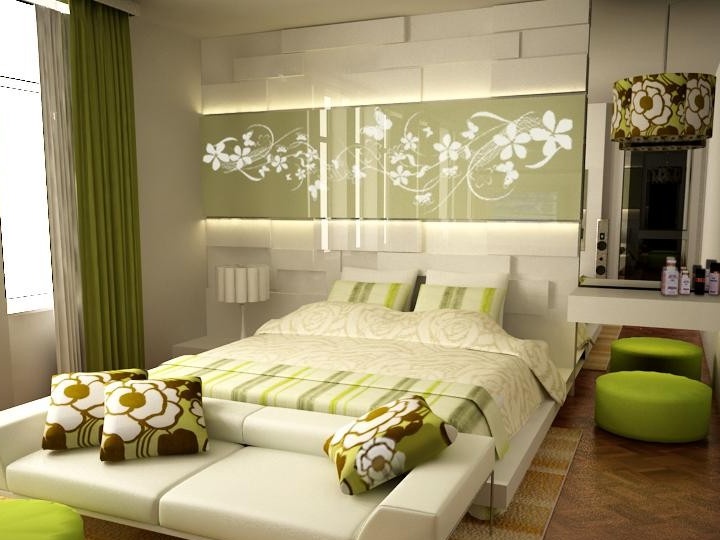 Zaļa guļamistaba