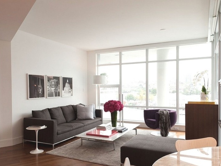 Olohuoneen huonekalujen minimalismi