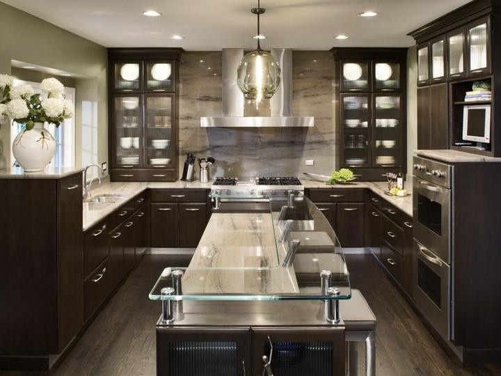 High-tech kitchen in the interior