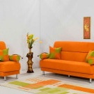 Oransje farge i interiøret