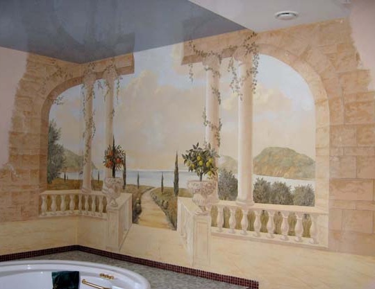 Malba na plátně v interiéru