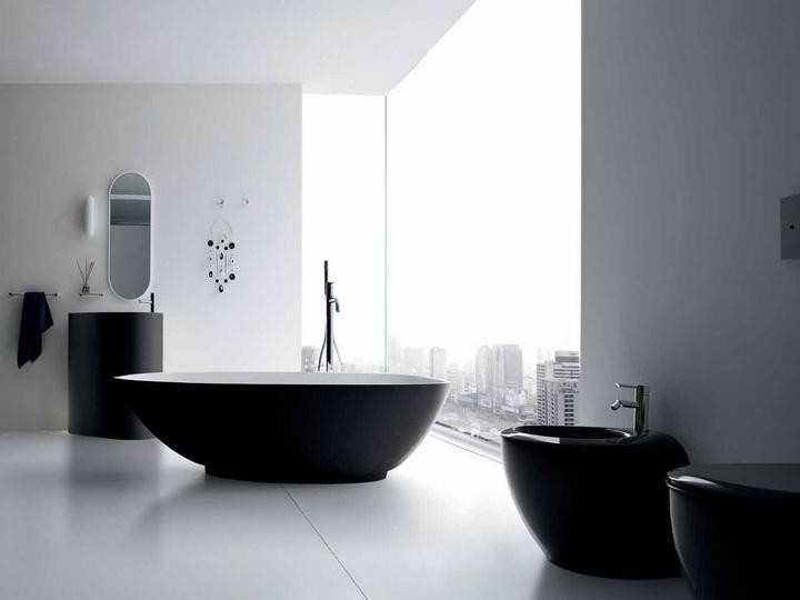 Stile minimalista nella foto del bagno