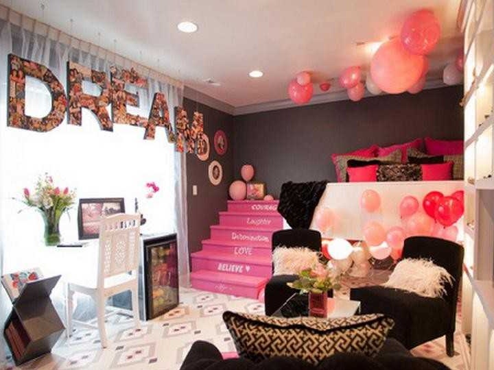 Eksempler på design av et rom for en datter