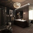 Gražus vonios kambario „Art Deco“ interjeras