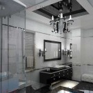 Bellissimo bagno interno e design Art Deco