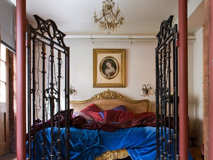 Motivi per la camera da letto in stile vintage.