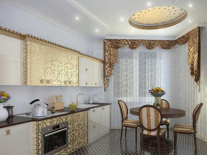 Kuchynský nábytok v štýle art deco gold