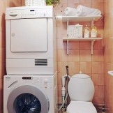 Kung saan ilalagay ang washing machine sa isang maliit na banyo