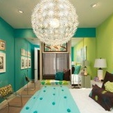 Turquoise room for a girl